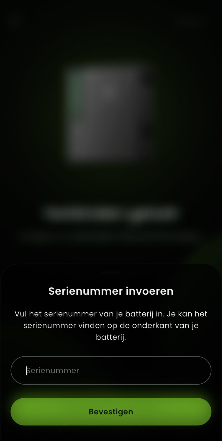 Serienummer invoeren