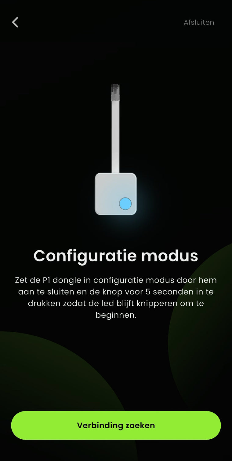Verbinden van de P1-dongle PRO