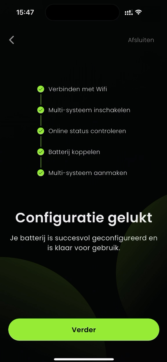 Koppel de andere ZinVolt Base-systemen
