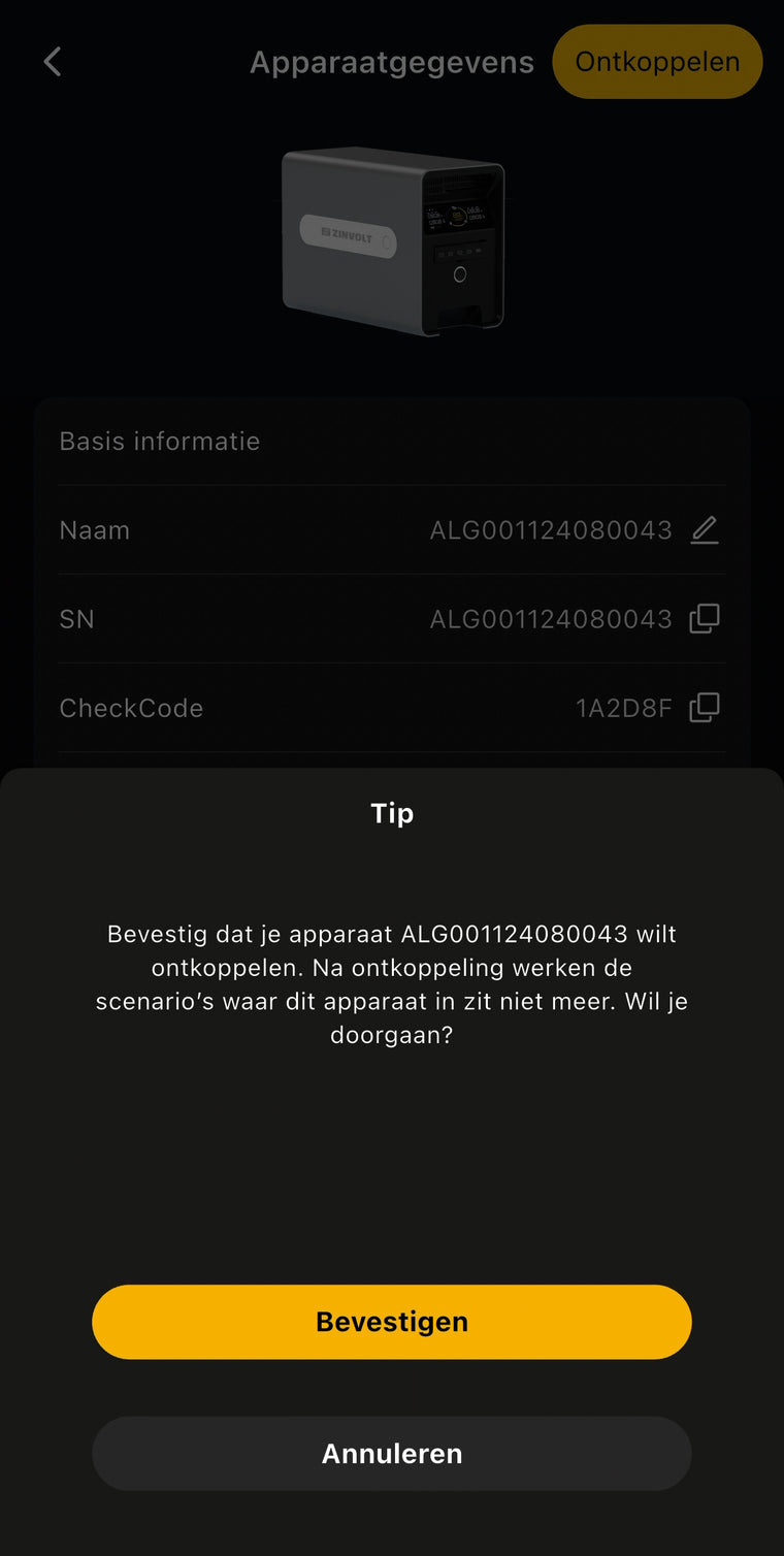 Ontkoppel de ZinVolt Power