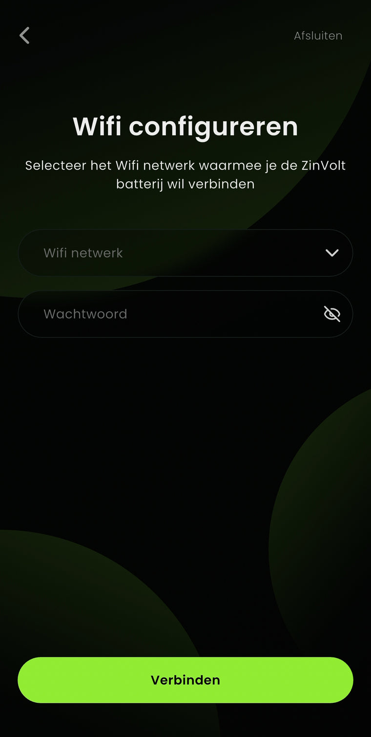 Wifi instellen